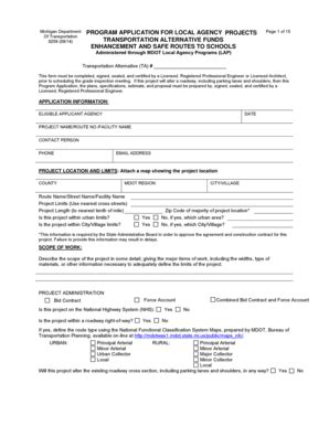 department of transportation application.